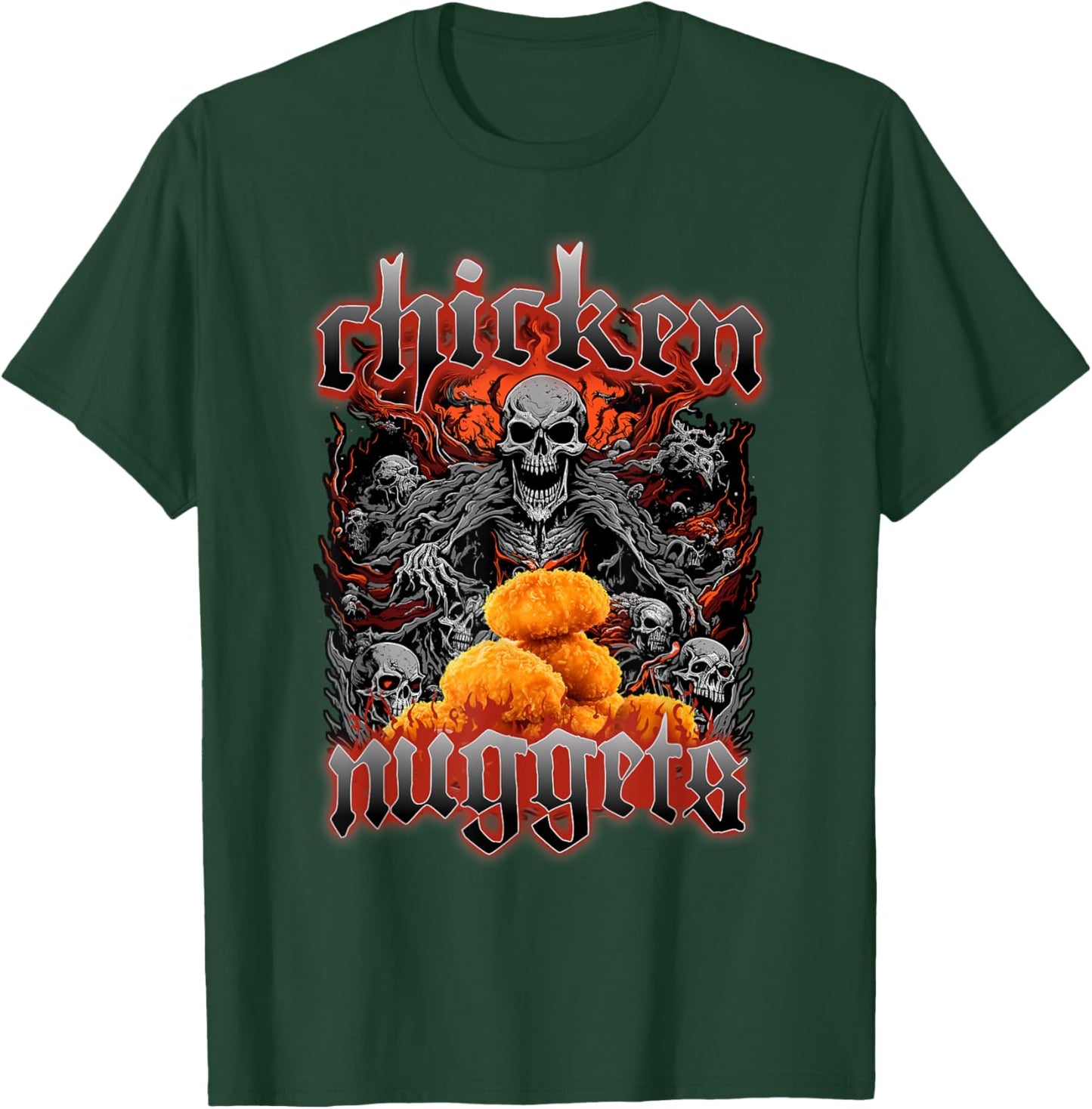 Chicken Nuggets Death Metal Kids Nuggies Chicken Nuggets T-Shirt - T-Shirt | Forest