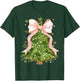 Coquette Bow Christmas Tree Xmas Holiday Girly Outfit Women T-Shirt - T-Shirt | Forest