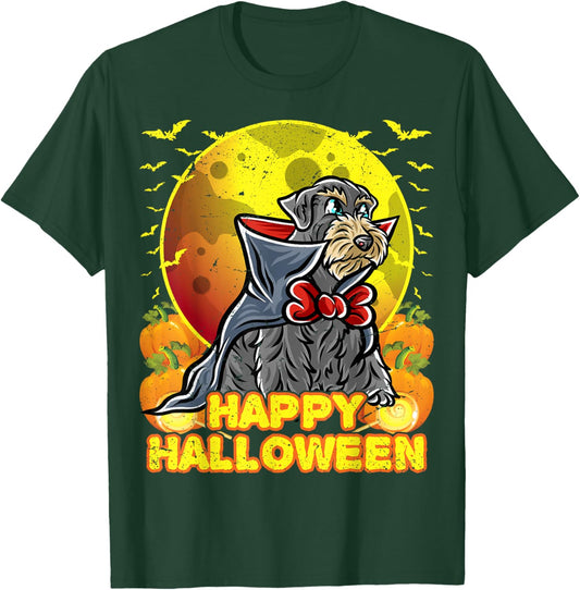 Miniature Schnauzer Happy Halloween Costume Vampire T-Shirt - T-Shirt | Forest