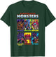Dungeons & Dragons Retro Neon Monsters Stacked Yearbook T-Shirt - T-Shirt | Forest