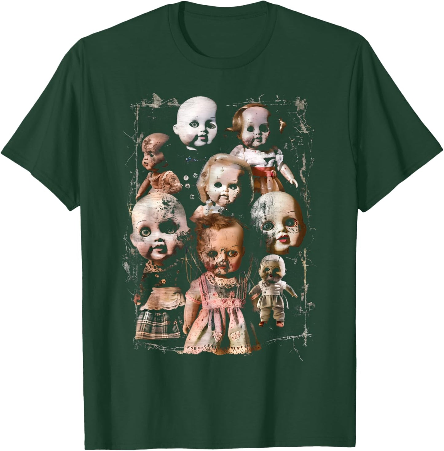 Creepy Dolls Haunted Possessed Horror Movie Goth Alt Scary T-Shirt - T-Shirt | Forest