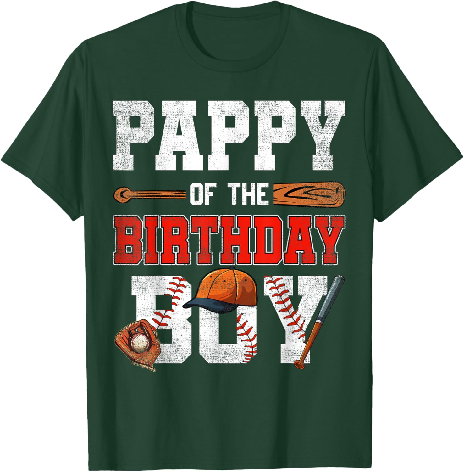 Pappy Of The Birthday Boy Baseball Bday Family T-Shirt - T-Shirt | Forest