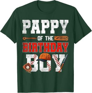 Pappy Of The Birthday Boy Baseball Bday Family T-Shirt - T-Shirt | Forest