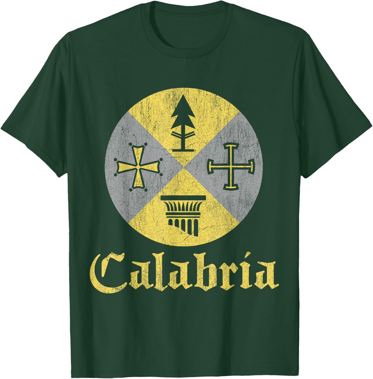 Proud Italian Calabrese Calabria Italy Flag T-Shirt - T-Shirt | Forest