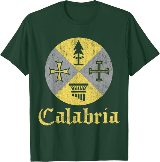 Proud Italian Calabrese Calabria Italy Flag T-Shirt - T-Shirt | Forest