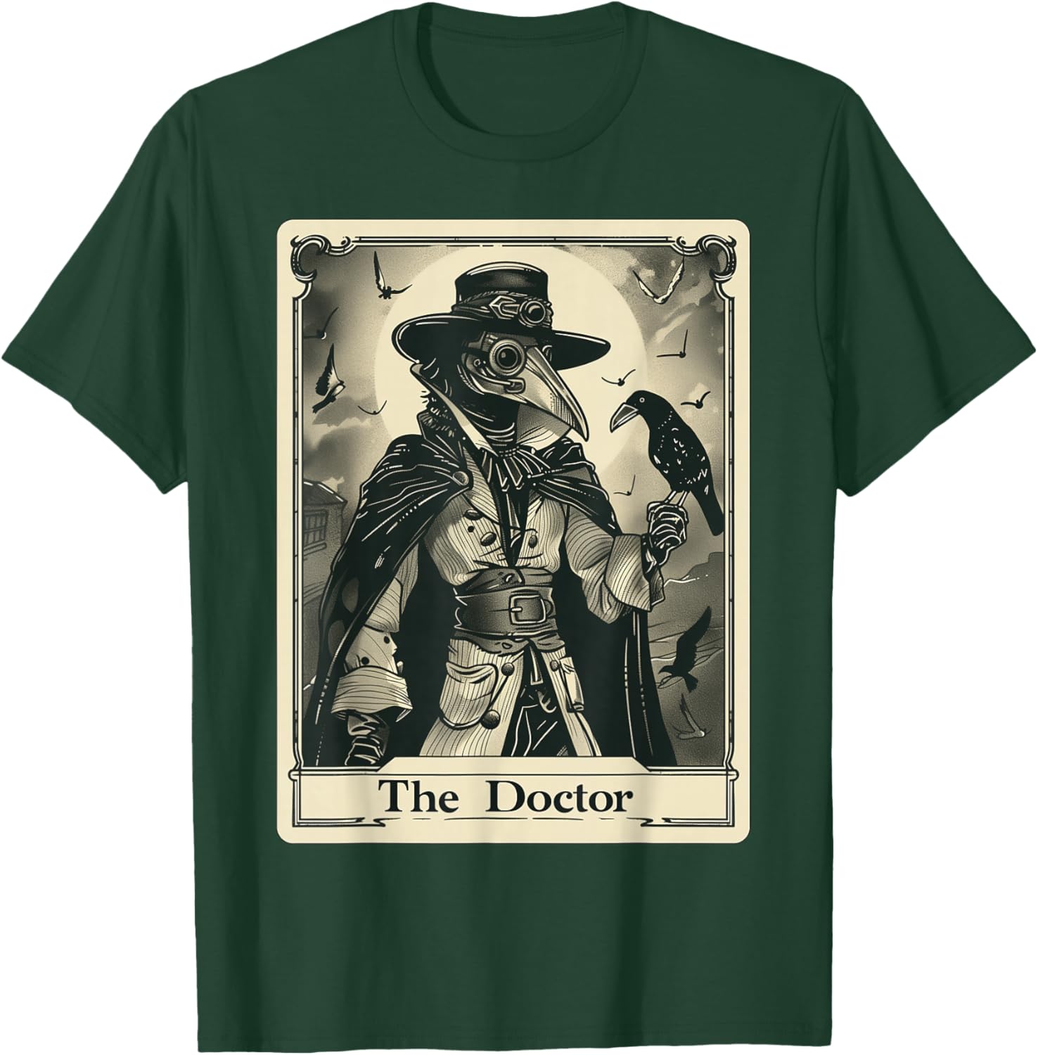 Plague Doctor Tarot Card Gothic T-Shirt - T-Shirt | Forest