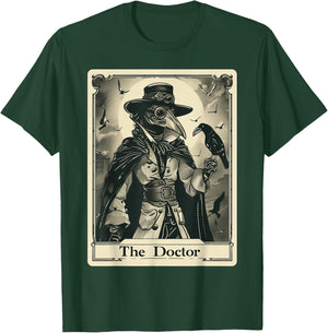 Plague Doctor Tarot Card Gothic T-Shirt - T-Shirt | Forest