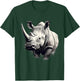 Rhino Safari Rhinoceros Animal Print Drawing Motif Wildlife T-Shirt - T-Shirt | Forest