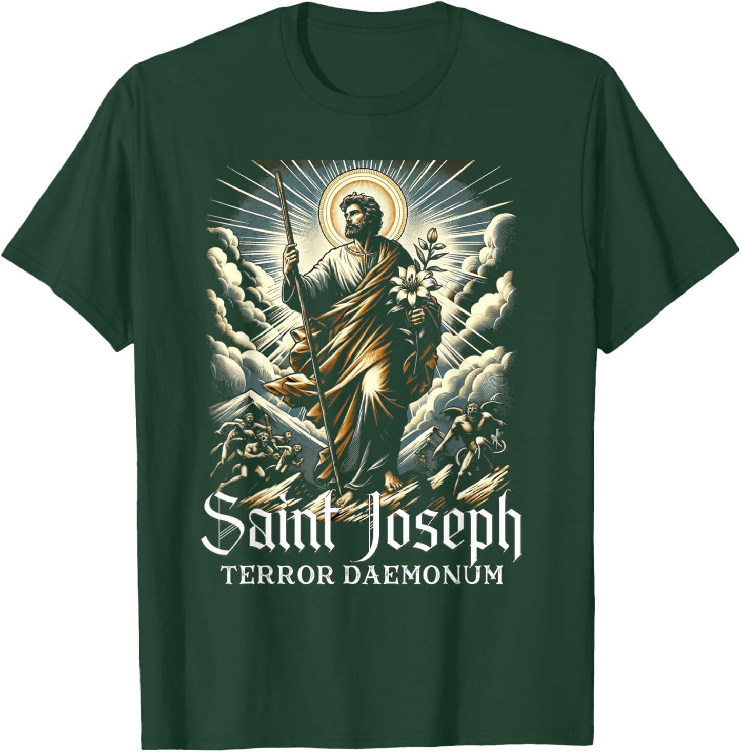 Saint Joseph Catholic Father And Worker T-Shirt - T-Shirt | Forest