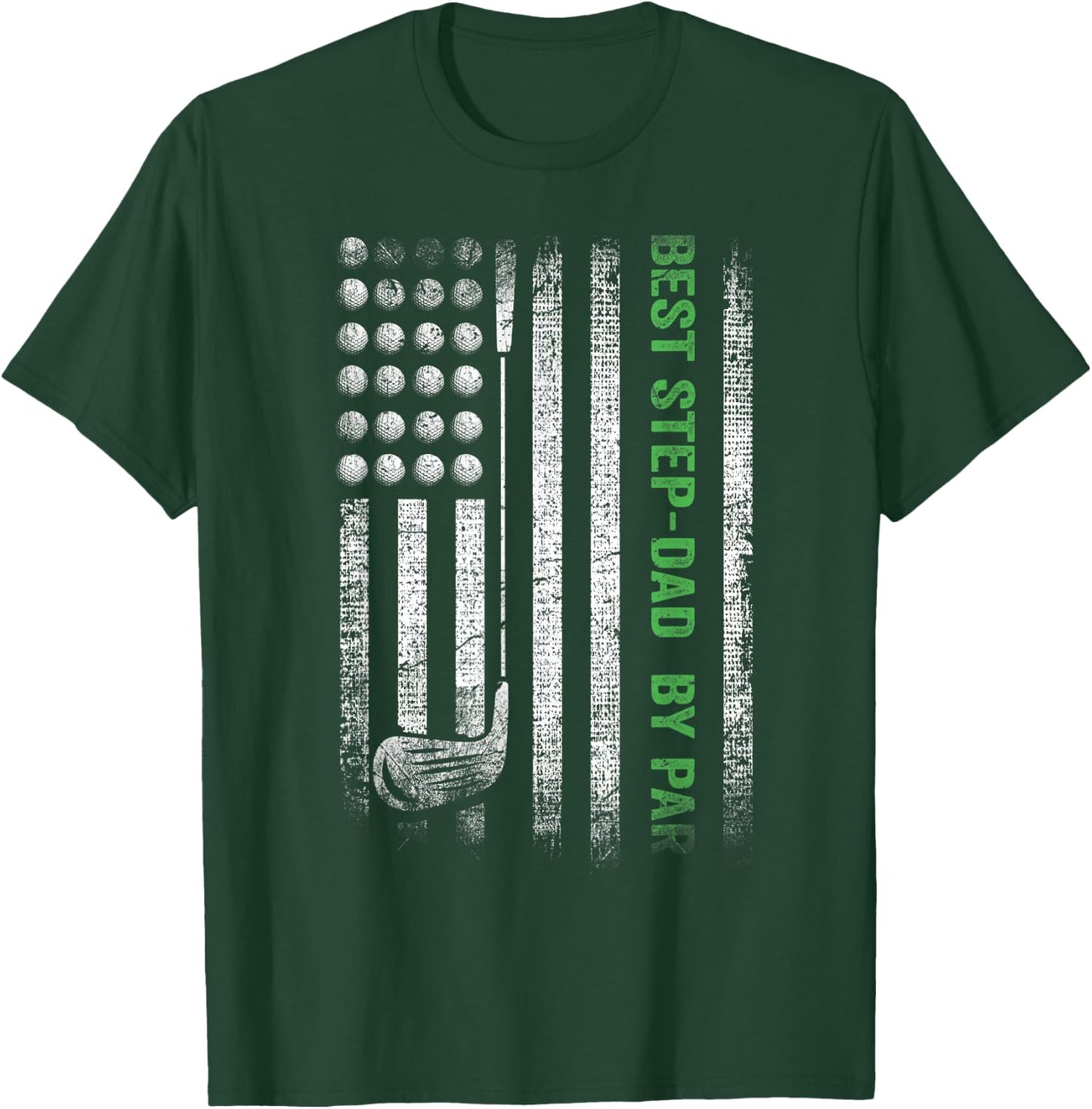 Best Step-Dad By Par Father's Day Gifts Golf Lover Golfer T-Shirt - T-Shirt | Forest