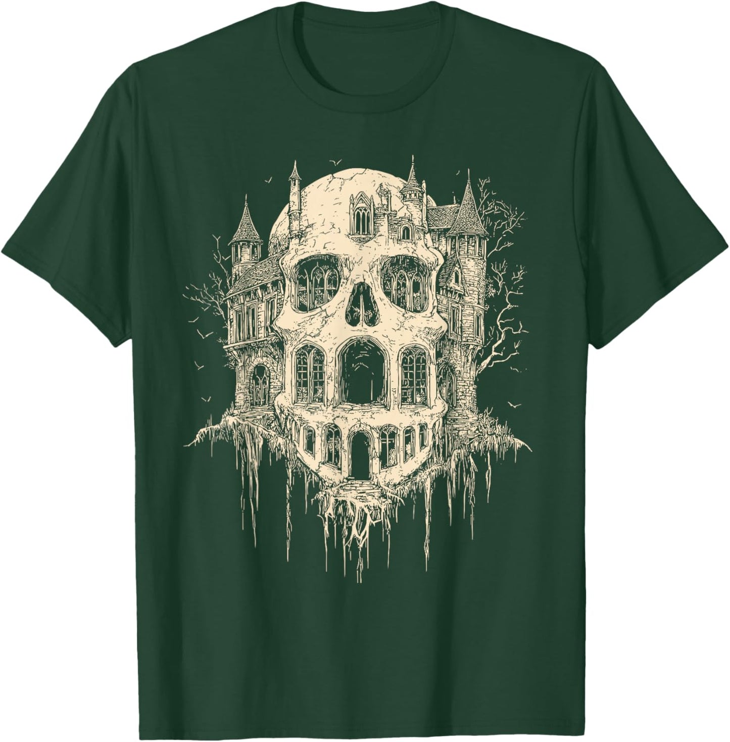 Castlecore Castle Skull T-Shirt - T-Shirt | Forest