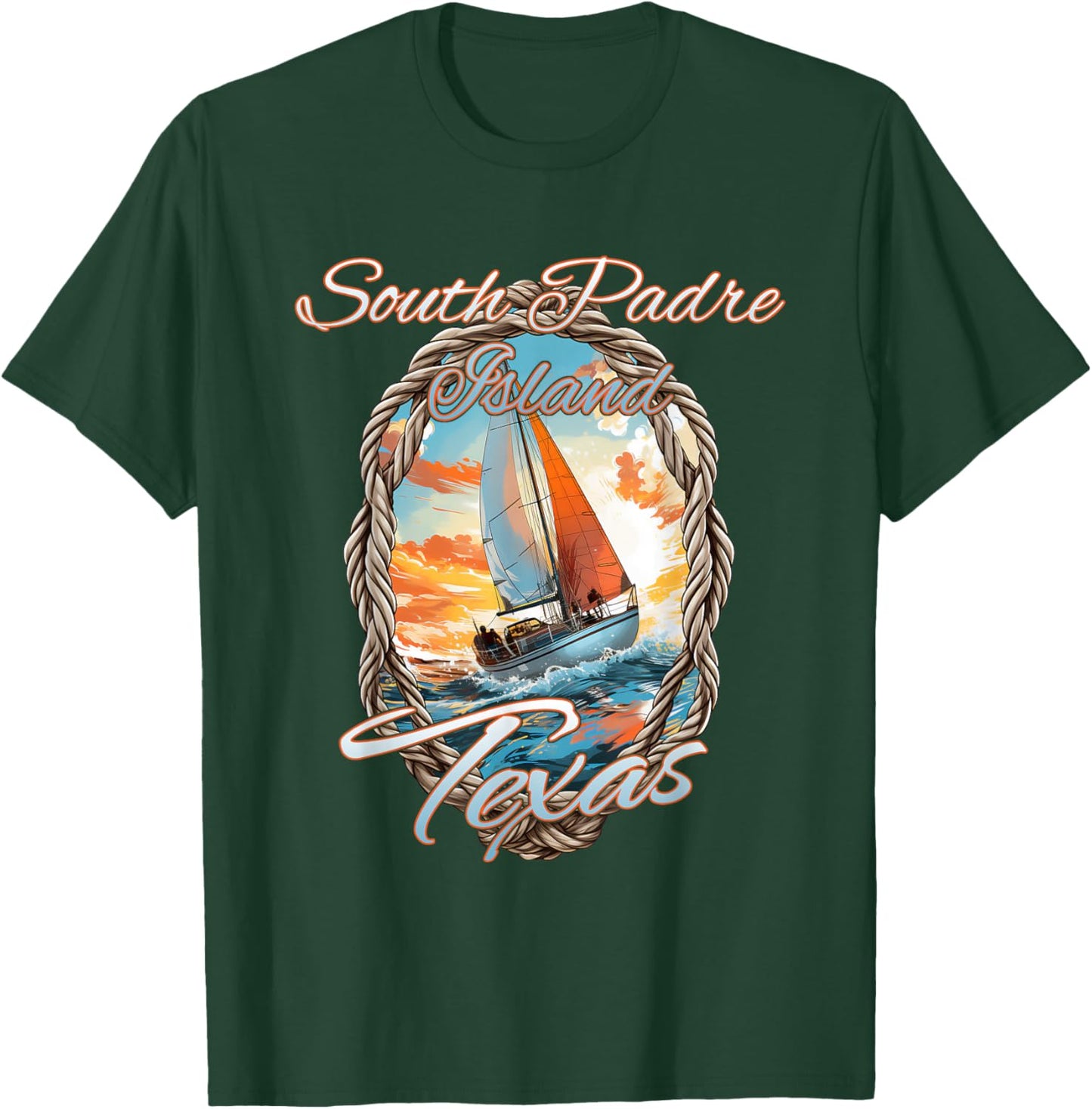 Sailing South Padre Island Texas Sea and Sunshine T-Shirt - T-Shirt | Forest