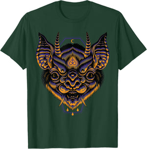 Hannya Bat American Traditional Tattoo Flash Japanese Edgy T-Shirt - T-Shirt | Forest