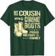 My Cousin Wears Combat Boots Dog Tags Proud Military Family T-Shirt - T-Shirt | Forest