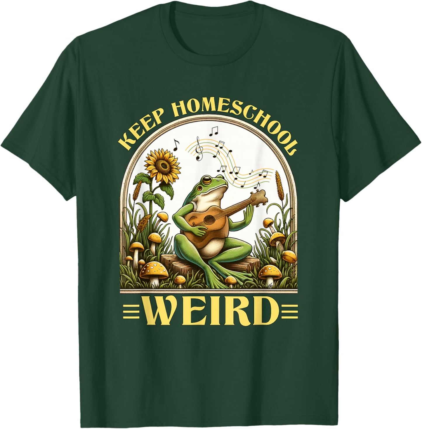 Funny Homeschool Teaching Keep Homeschool Weird Frog Kids T-Shirt - T-Shirt | Forest