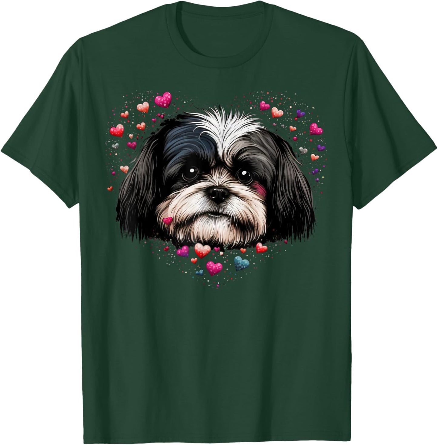 Shih Tzu Love Heart for Valentines Day on Shih Tzu Lover T-Shirt - T-Shirt | Forest