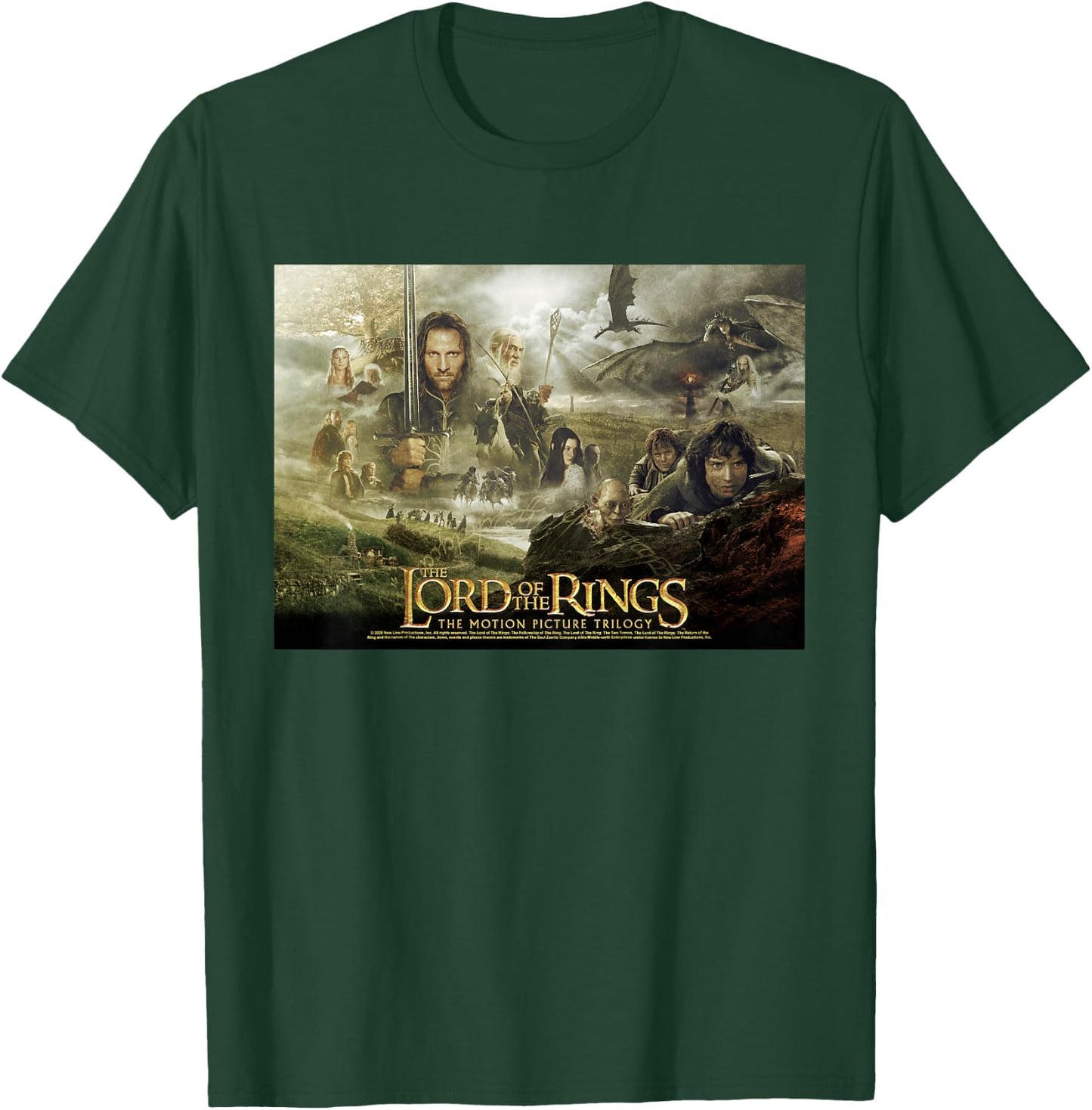 Kids The Lord of The Rings Trilogy Poster T-Shirt - T-Shirt | Forest