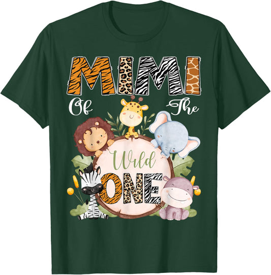 Mimi Of The Wild One 1St Birthday Safari Woodland T-Shirt - T-Shirt | Forest