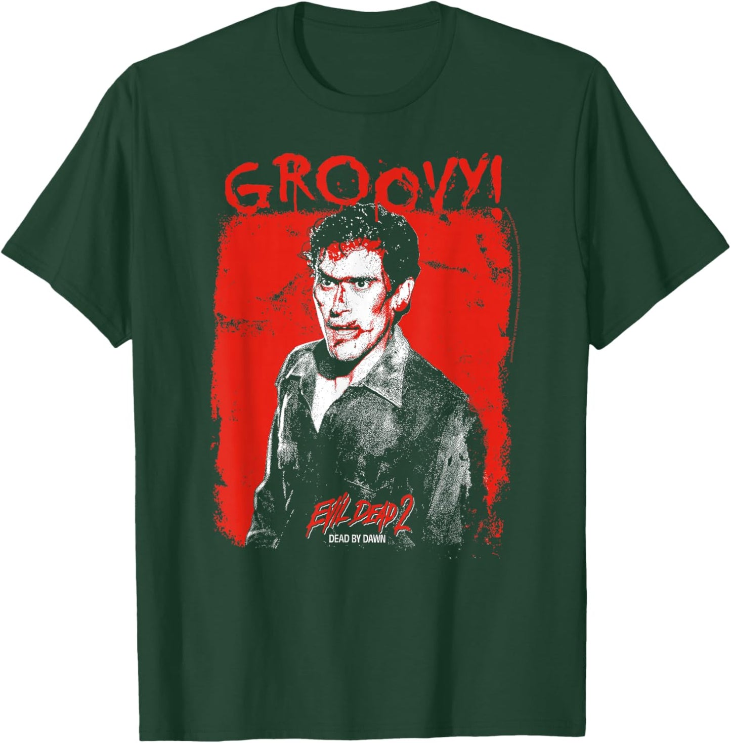 Ripple Junction x Evil Dead 2 Ash Williams Bloody Groovy , Black, S T-Shirt - T-Shirt | Forest