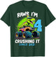 4th Birthday Monster Truck Dinosaur Party Boys Rawr I'm 4 T-Shirt - T-Shirt | Forest