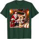 Funny Cat Selfie With Santa Claus Christmas Girls Boy Family T-Shirt - T-Shirt | Forest