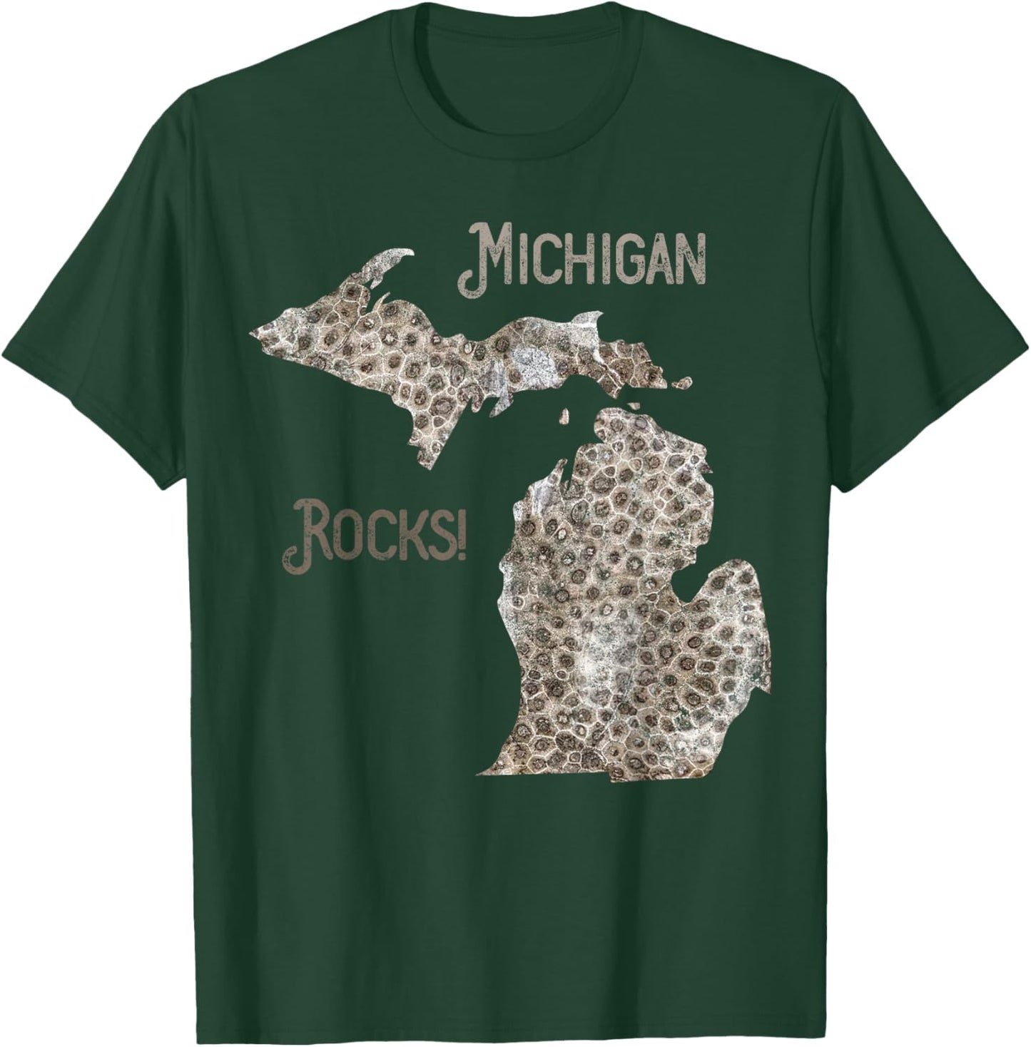 Michigan Rocks Petoskey Stone Hunting Great Lakes State T-Shirt - T-Shirt | Forest