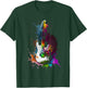 Guitar Musician Electric Guitars Player Gifts for Guitarist, Women's -Adults, Black, Small, Short Sleeve, , Classic Fit, Cotton 65% Polyester 35% T-Shirt - T-Shirt | Forest