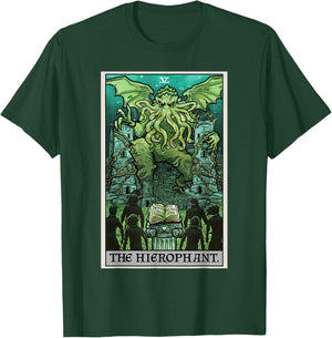 The Hierophant Tarot Card Cthulhu Classic Horror Halloween T-Shirt - T-Shirt | Forest