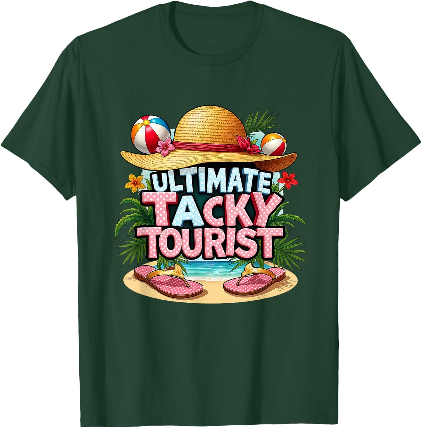 Tacky Tourist Costume Cruise Vacation Wacky Tacky Traveler T-Shirt - T-Shirt | Forest