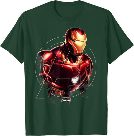 Marvel Avengers Endgame Iron Man Portrait Graphic Small T-Shirt - T-Shirt | Forest