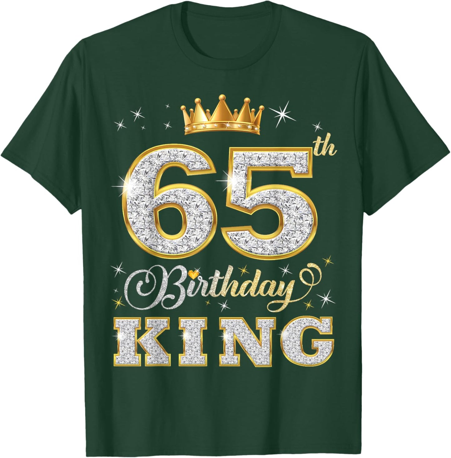 65th Birthday King 65 Years Old Birthday Party T-Shirt - T-Shirt | Forest