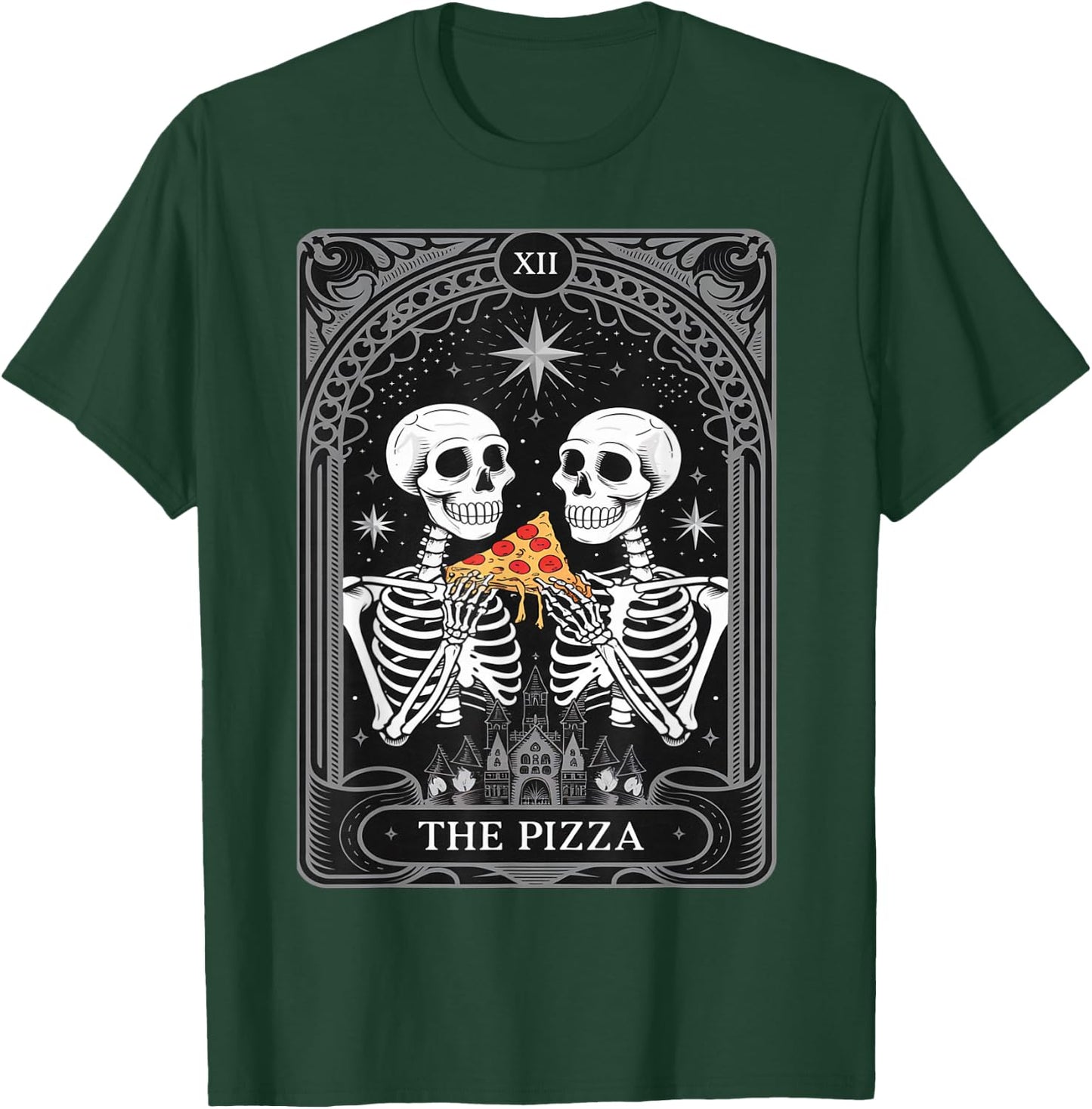 The Pizza Vintage Pizza Slice Tarot Card T-Shirt - T-Shirt | Forest