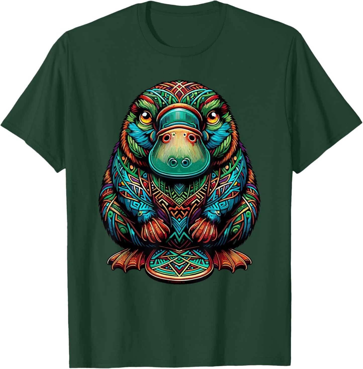 Mandala Art Platypus Platypuses Duckbill T-Shirt - T-Shirt | Forest