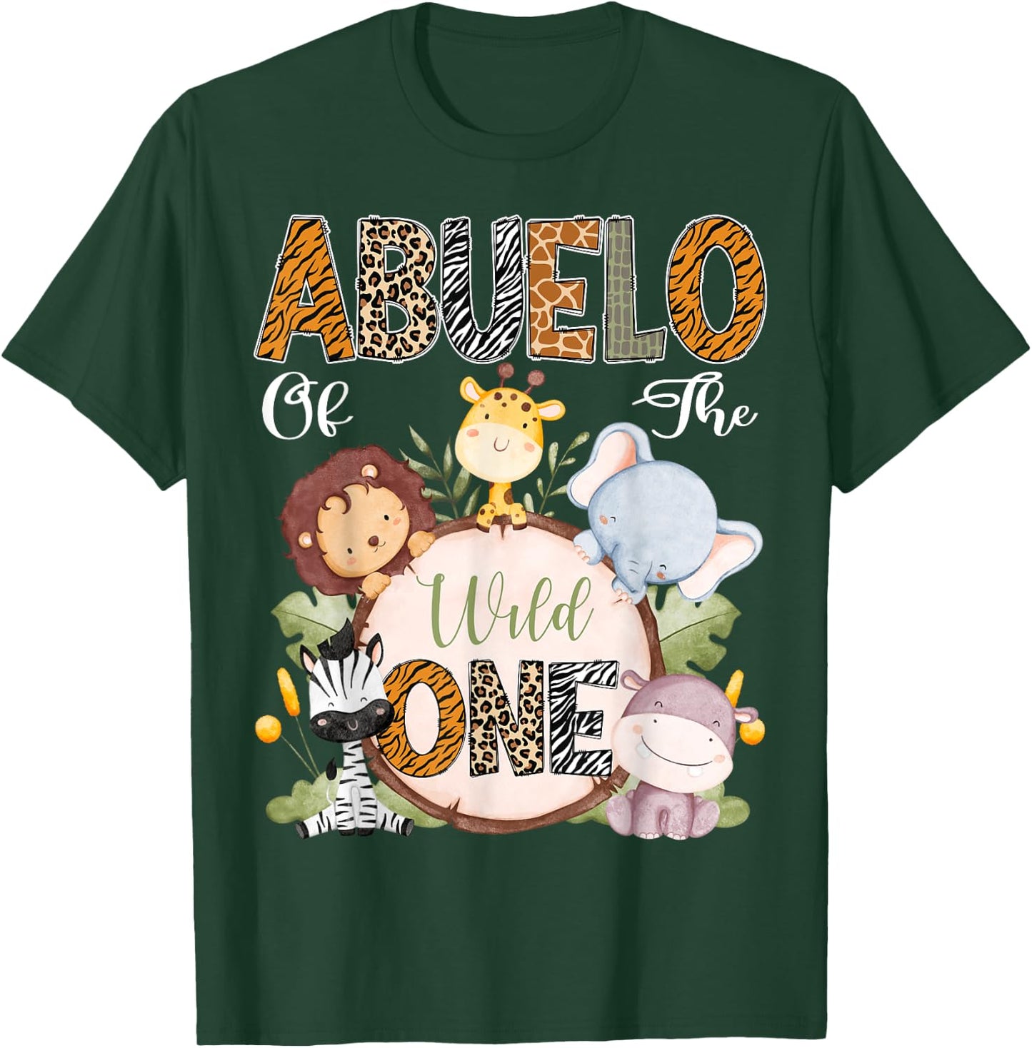 Abuelo Of The Wild One 1St Birthday Safari Woodland T-Shirt - T-Shirt | Forest