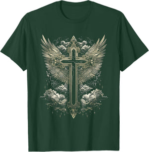 Gothic Cross Angel Goth Wings Gothic cross T-Shirt - T-Shirt | Forest