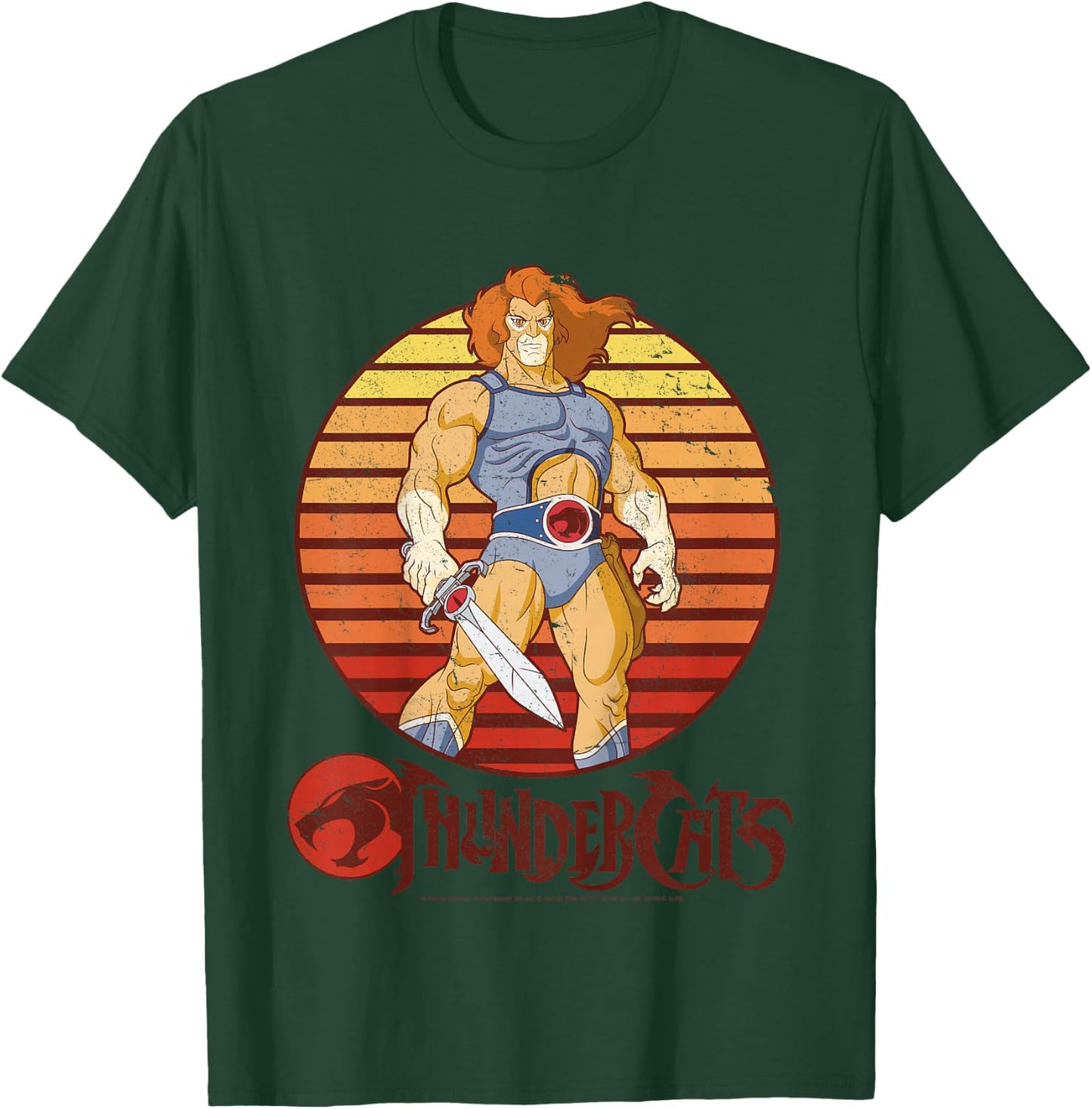 ThunderCats Lion-O Retro Sunset T-Shirt - T-Shirt | Forest