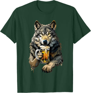 Wolf Beer T-Shirt - T-Shirt | Forest