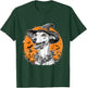 Greyhound Dog Whitch Hat Halloween Pumpkin Spooky Happy T-Shirt - T-Shirt | Forest