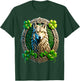 Irish Wolf Celtic Knot & Shamrock Heritage Pride Celtic T-Shirt - T-Shirt | Forest