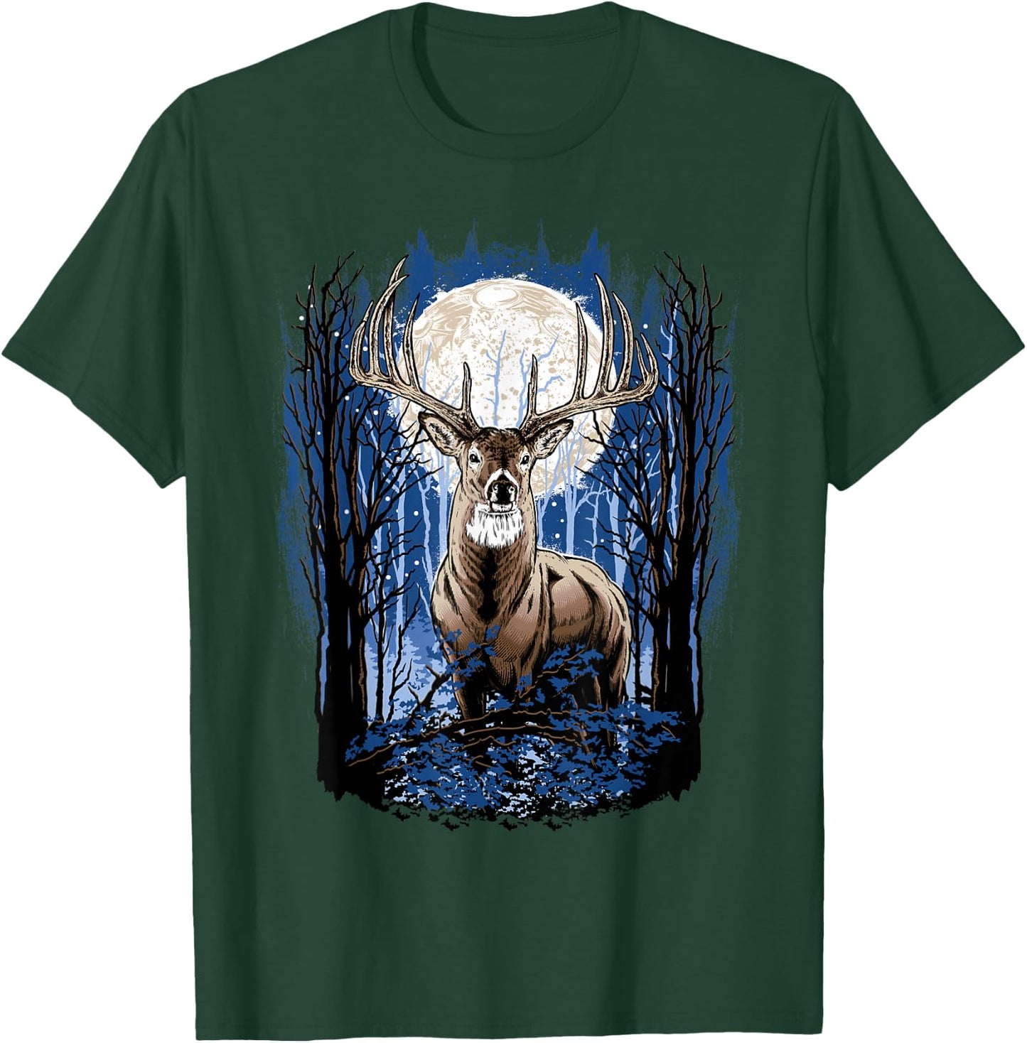 Hunters Deer Hunting Big Whitetail Buck T-Shirt - T-Shirt | Forest