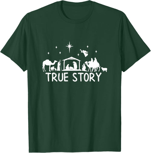True Story Nativity Christmas Shirt Manger Jesus