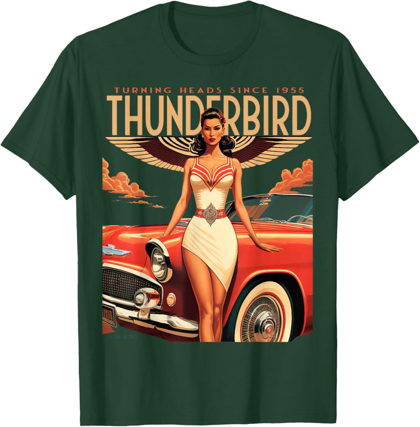 1955 1956 1957 Vintage Thunder Bird Chevys Truck Classic Car T-Shirt - T-Shirt | Forest
