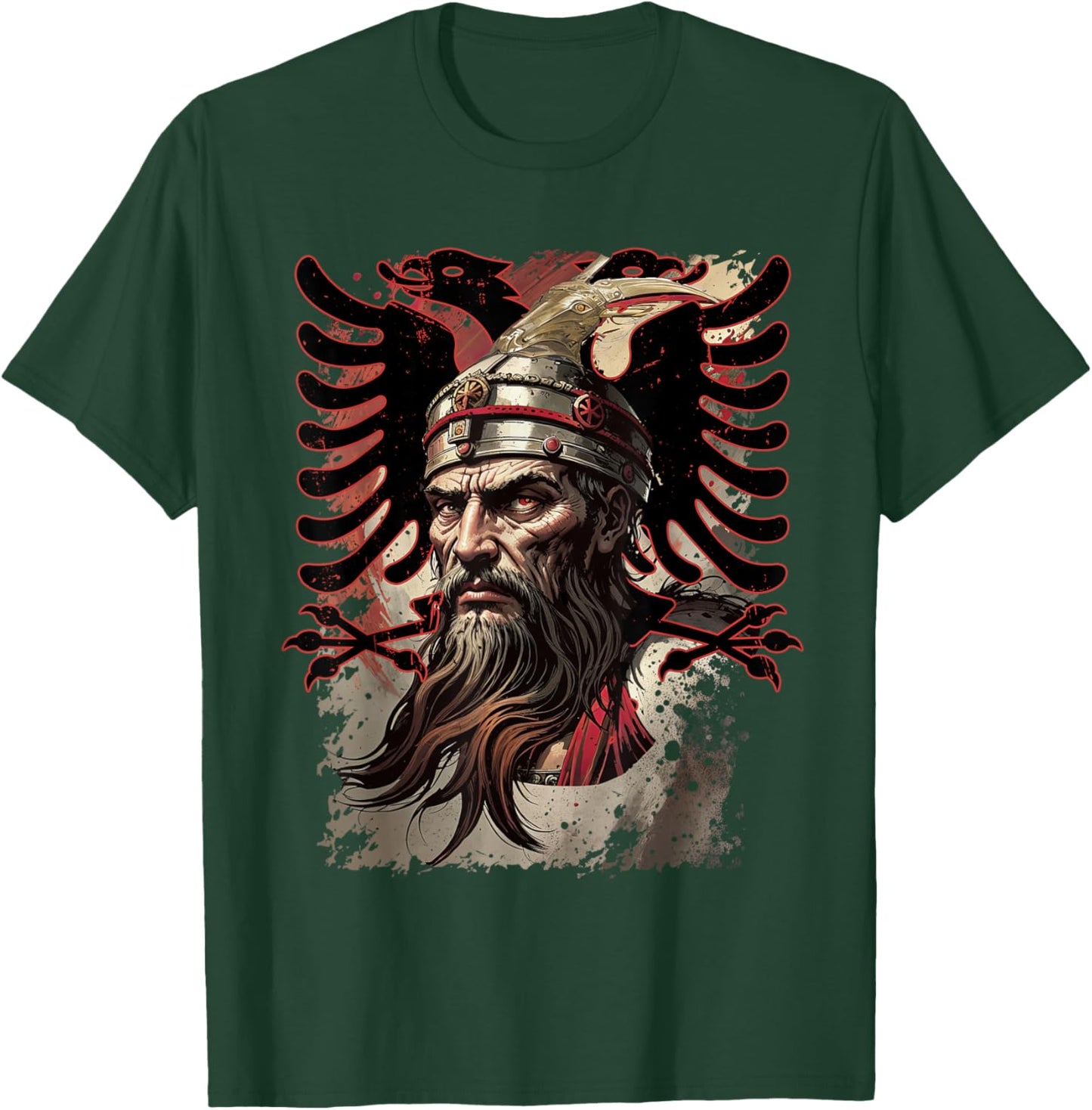 Skanderbeg Albania and Kosovo flag for a proud Albanian T-Shirt - T-Shirt | Forest