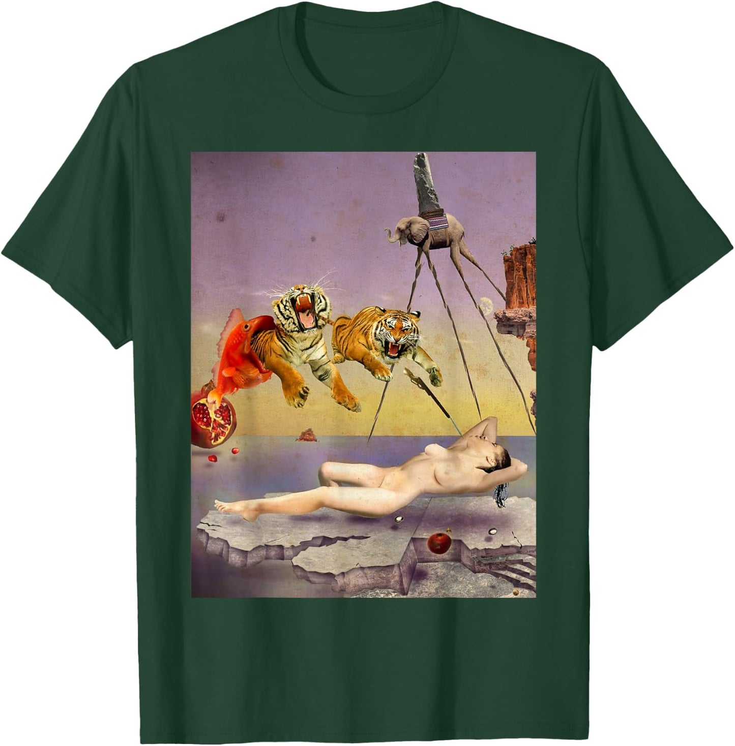 Dream caused by the flight of a bee of Dali T-Shirt - T-Shirt | Forest
