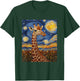 Cute Giraffe Africa - Van Gogh Style - Starry Night T-Shirt - T-Shirt | Forest