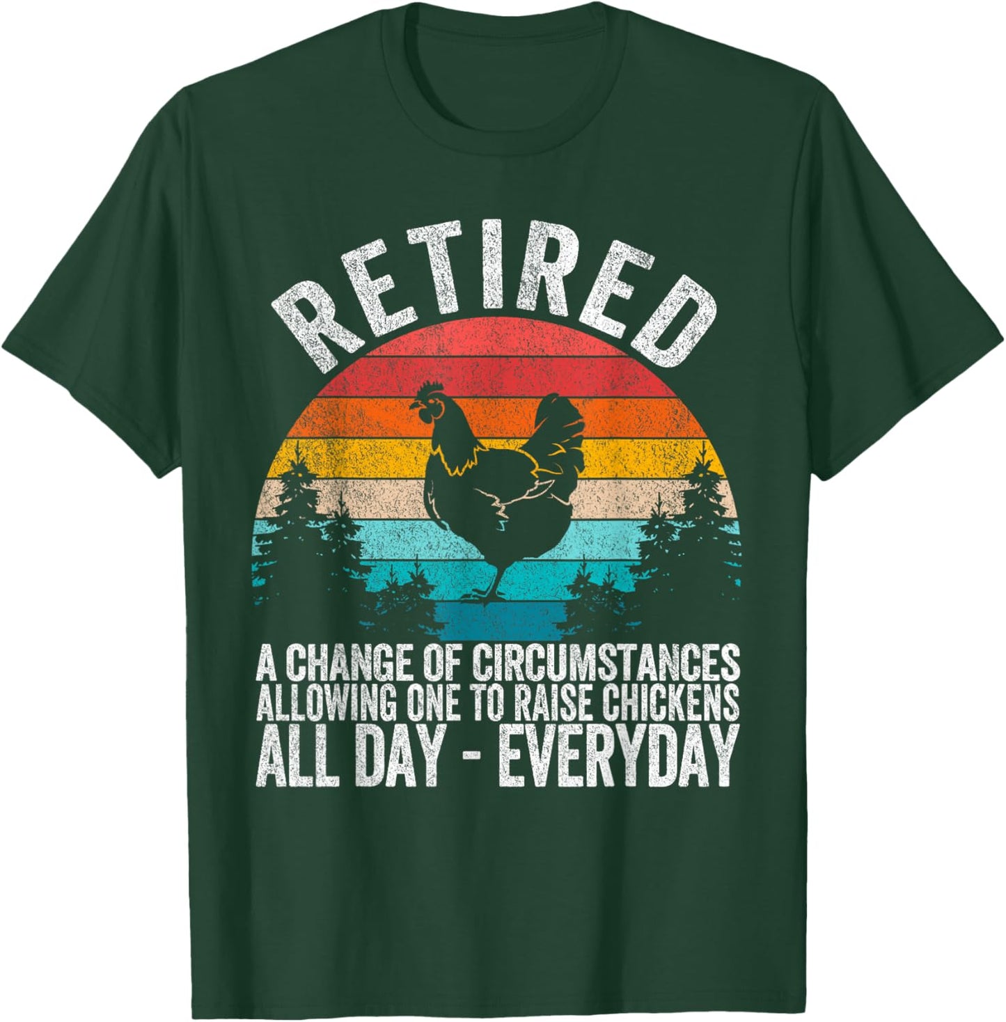 Funny Retired Definition Retirement Plan Raising Chickens T-Shirt - T-Shirt | Forest