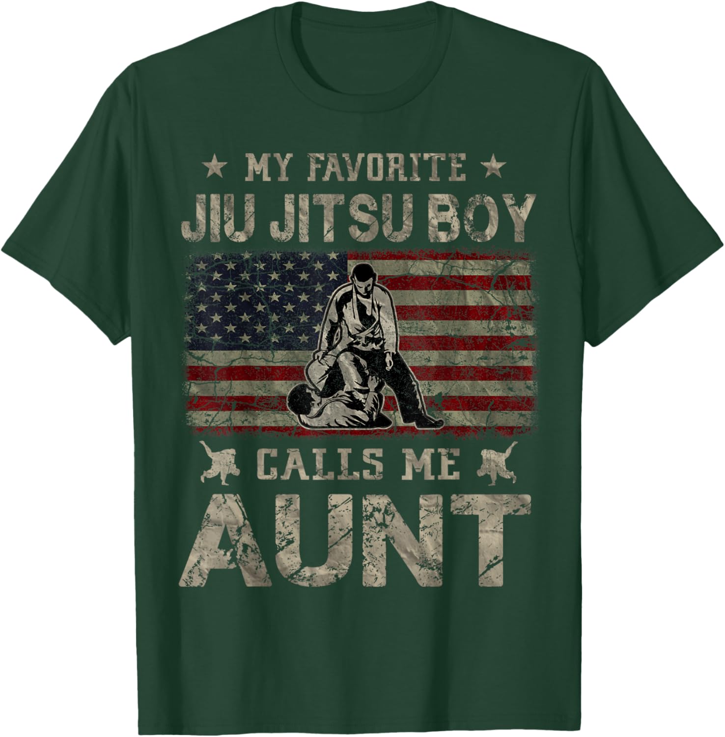 My Favorite Jiu Jitsu Boy Calls Me Aunt Mother's Day T-Shirt - T-Shirt | Forest