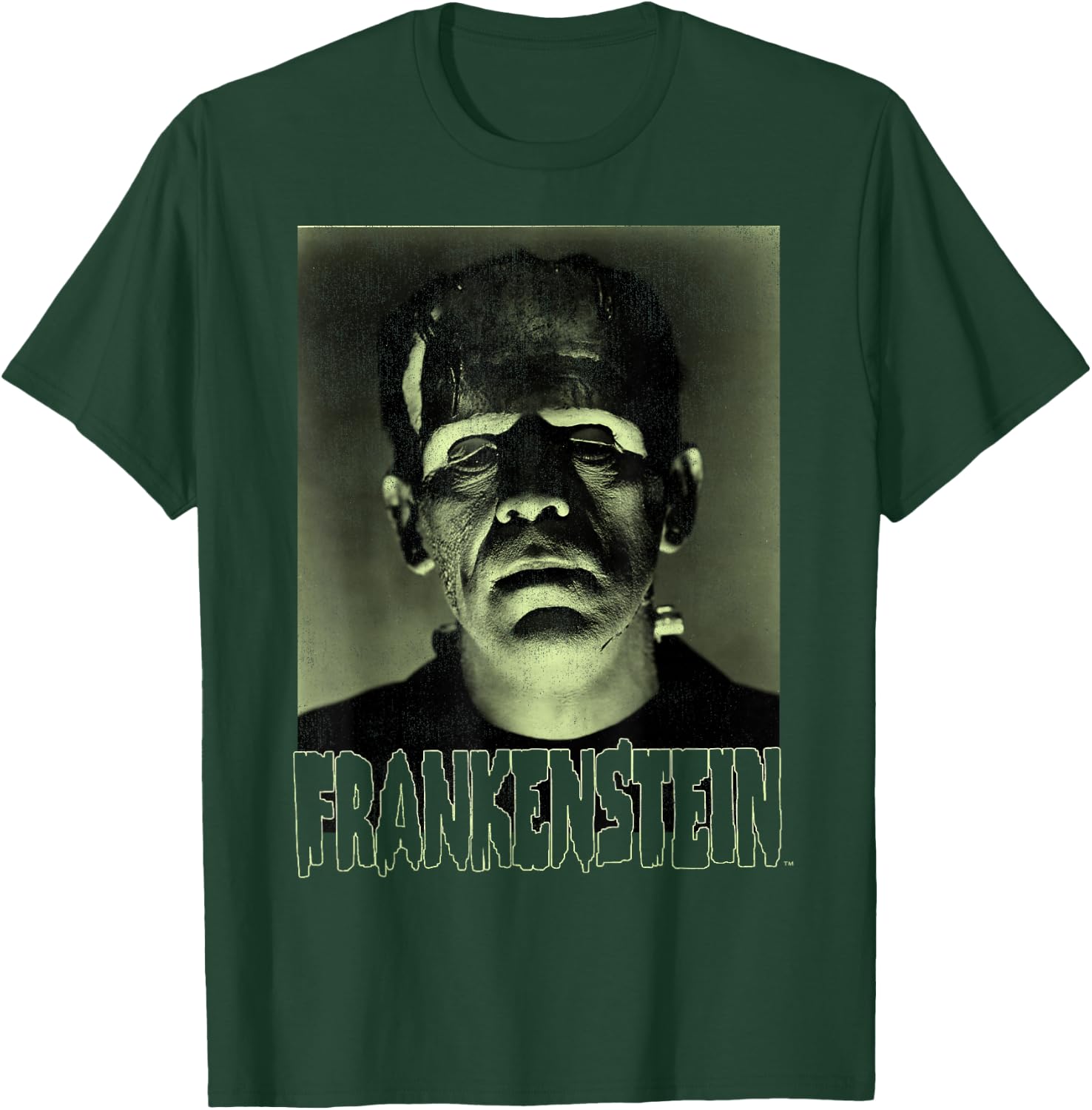 Universal Monsters Frankenstein Dark Portrait T-Shirt - T-Shirt | Forest