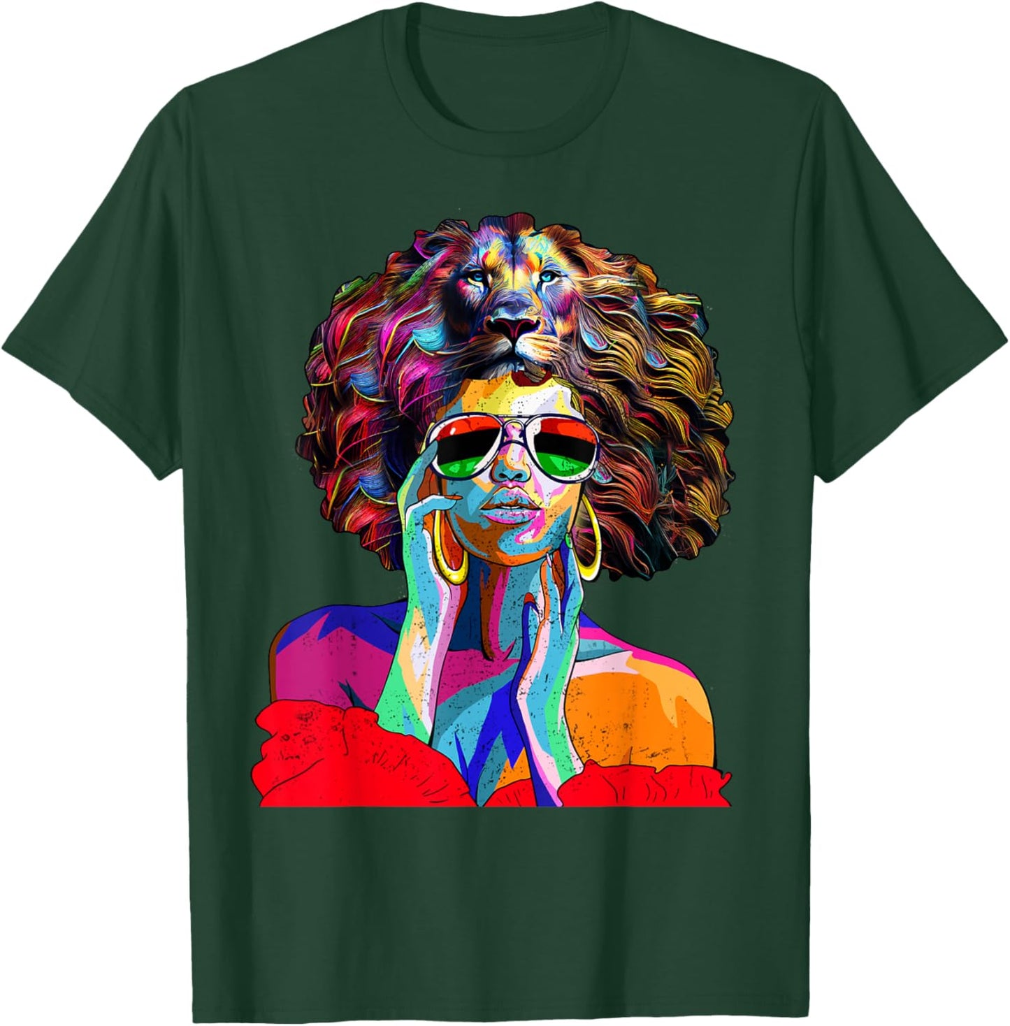 Juneteenth Melanin Girl Black Women Afro Hair Pop Art T-Shirt - T-Shirt | Forest