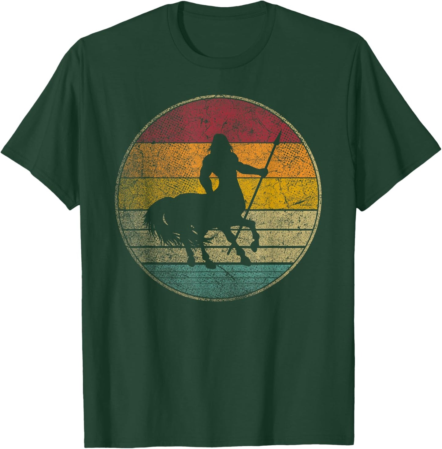 Centaur Mythical Mythology Folklore Vintage Retro Silhouette T-Shirt - T-Shirt | Forest